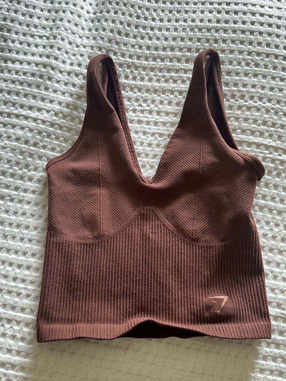 Gymshark Rest Day Seamless Midi Tank - Brown - Picture 3 of 3